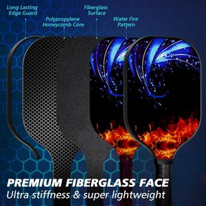 Fiberglass Pickleball Racket Paddle & Ball Set w/ Carrying bag